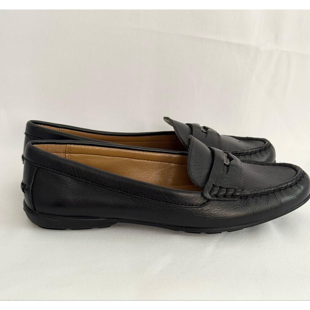Coach Penny Loafers Black Pebble Leather Sz 6.5B Women NIB - Picture 8 of 12